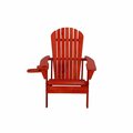 Bold Fontier Earth Collection Adirondack Chair with Phone & Cup Holder, Red BO2690338
